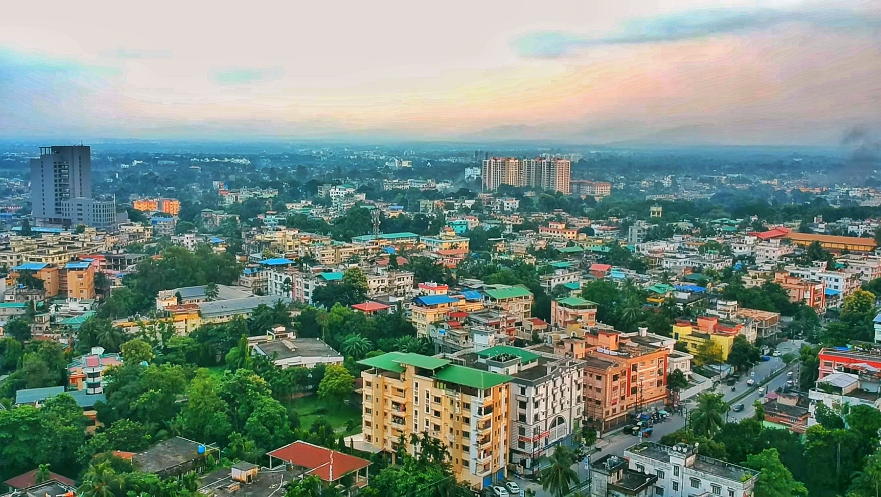 Aerial view of Siliguri